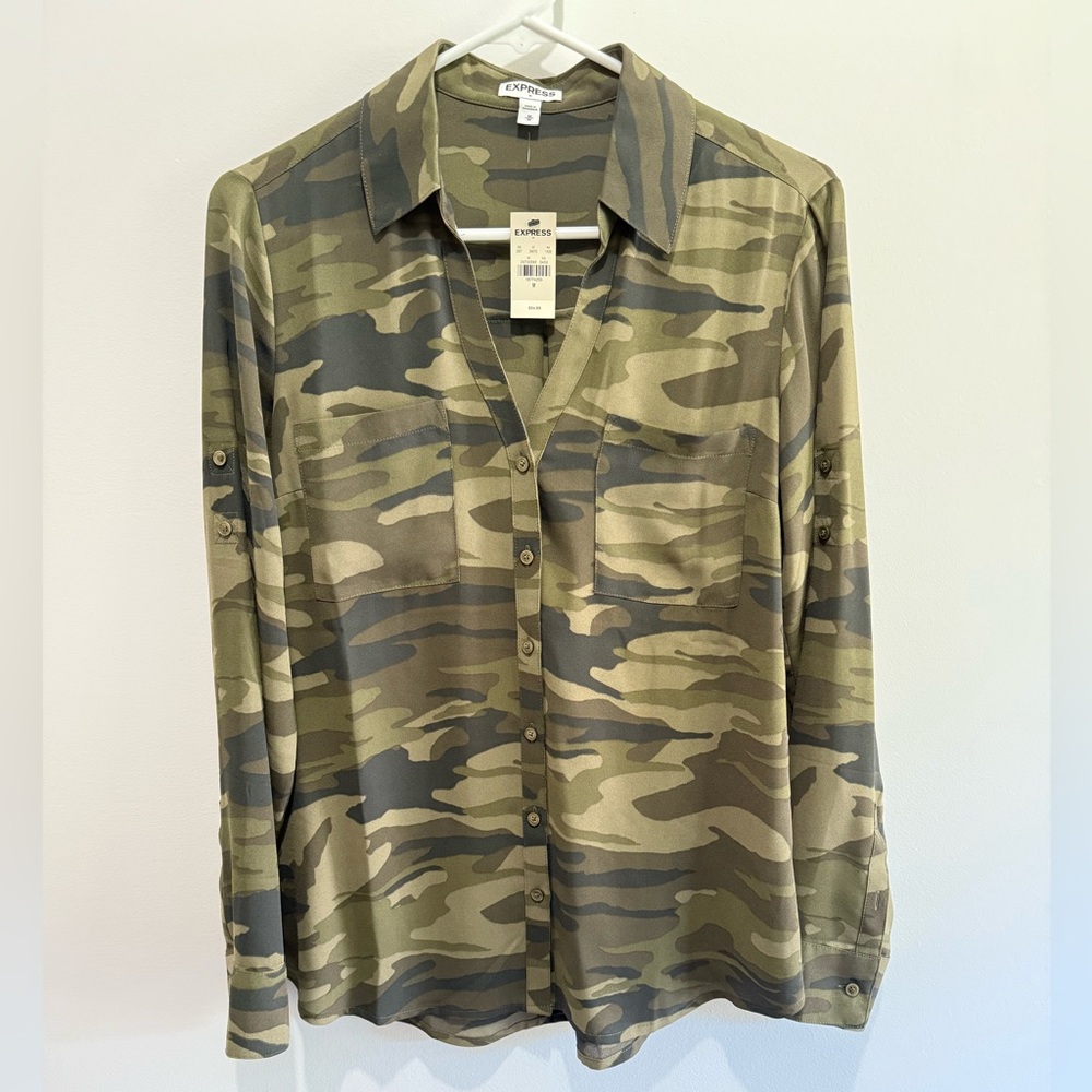 Express Green Camouflage Shirt